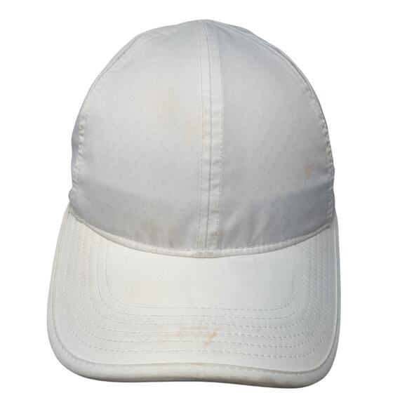 Nike Featherlight Strapback Hat White One Size Solid Dri-Fit Blank - Picture 1 of 10